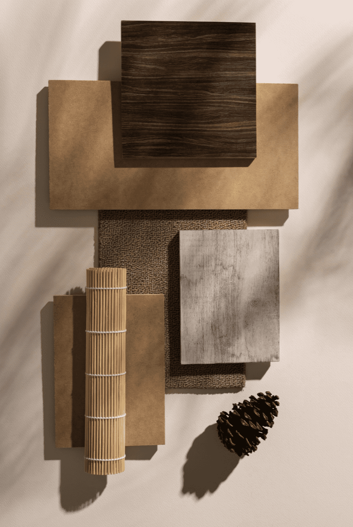 Moodboard wood, brown, natural, beige